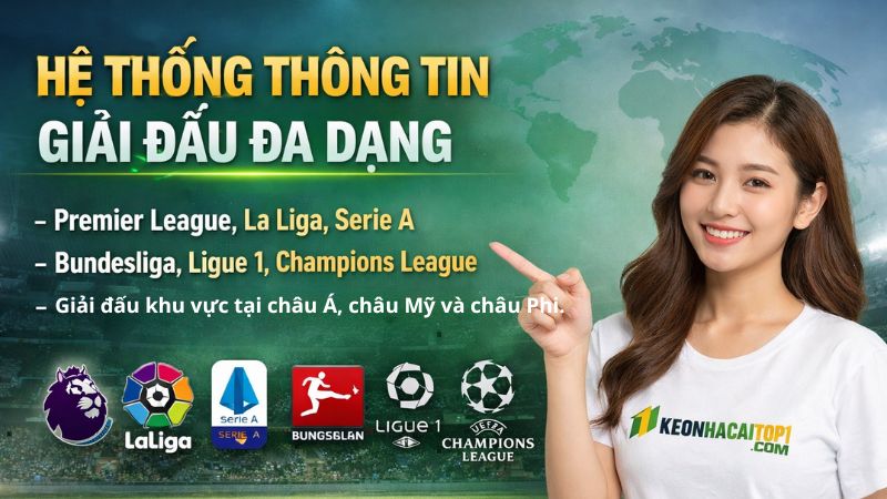 Hệ thống thông tin giải đấu đa dạng tại keonhacai