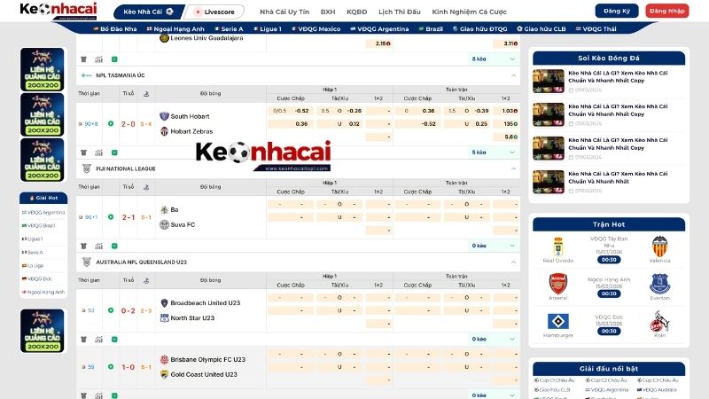 Keonhacaitop1 cung cấp tỷ lệ kèo chính xác và nhanh chóng
