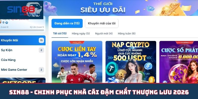 Nhà Cái Uy Tín SIN88 Chất Lượng Số 1 Chấu Á
